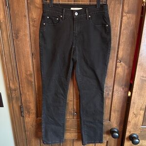 Sleek Black Women's Straight Leg Jeans